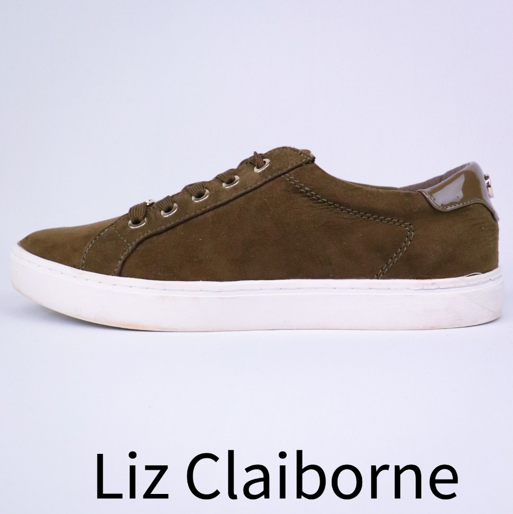 Liz Claiborne | Warwick Olive Green Suede Sneakers